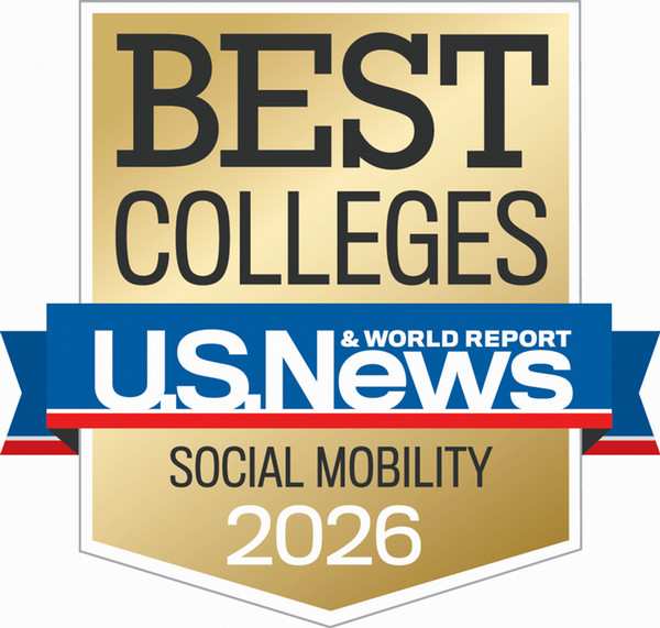 U.S. News badge for best college for social mobility 2026