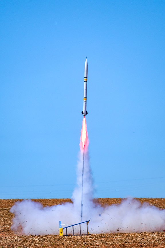 Rocket in flight