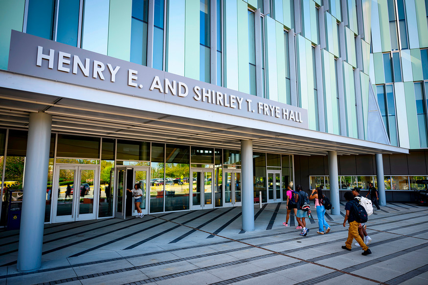 Exterior image of Henry and Shirley Frye Hall